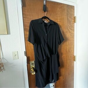 Piper and Scoot black wrap dress